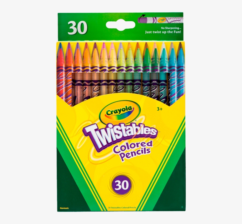 Lápices Crayola Colored Pencils Caja De 30 Lapices - Crayola Twistables Colored Pencils, transparent png #8405229