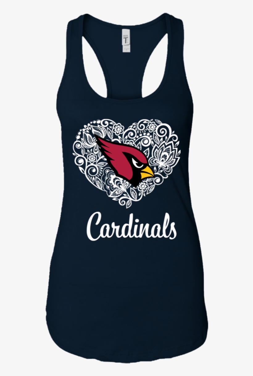 Arizona Cardinals Lace Heart Shirts - Shirt, transparent png #8405392