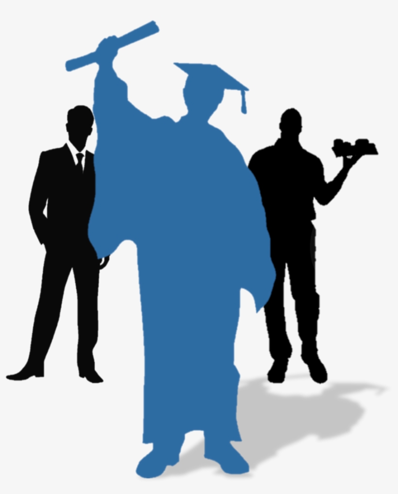 New Grad Blueprint - Graduation Student Silhouette, transparent png #8406959