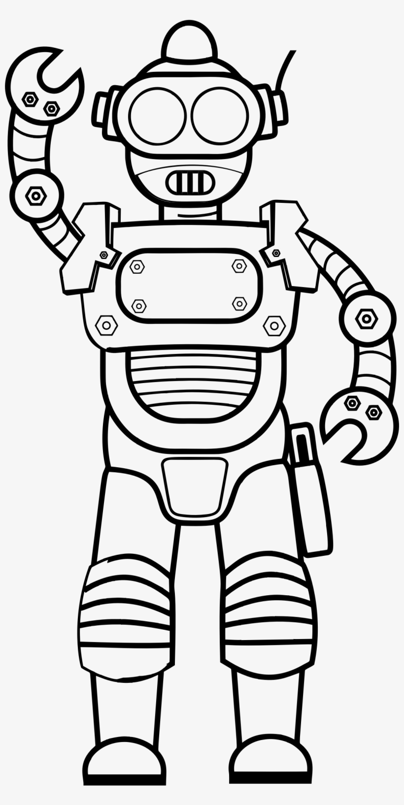 Big Image - Robots Line Art Clip Art, transparent png #8407707