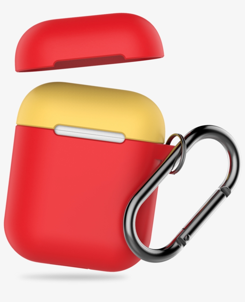 Premium Silicone Two Toned Case For Apple Airpods With - Airpods, transparent png #8407820