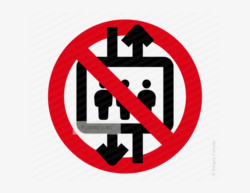 Vector Icon Of Prohibitory Sign With People Group In - Do Not Use Elevator Icon, transparent png #8408406