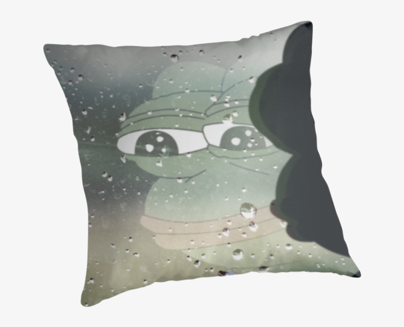 Sad Pepe - Cushion, transparent png #8408582