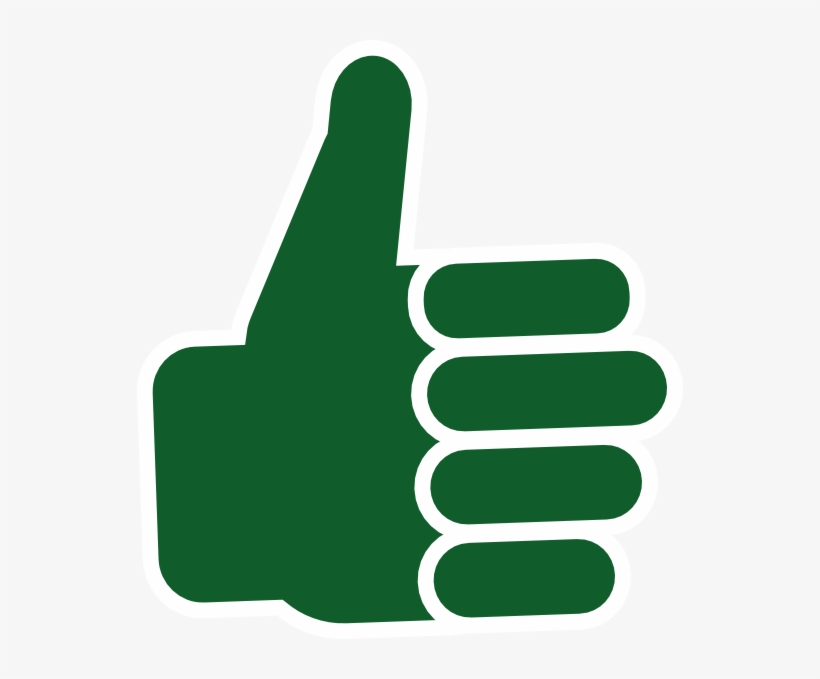 Frowny - Thumbs Up Png Green, transparent png #8408736