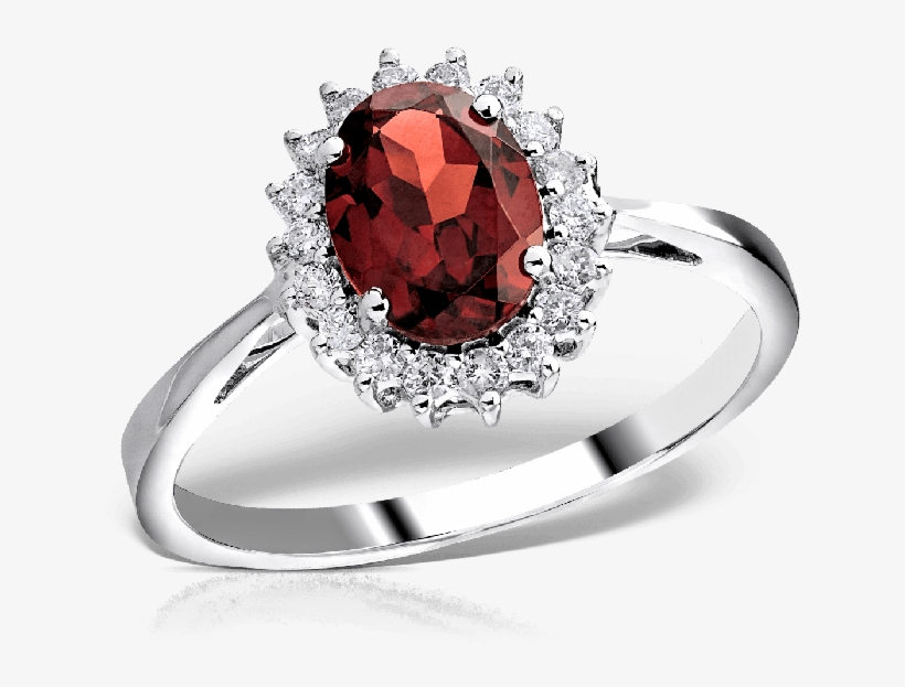Inel Cu Diamante Si Granat Rosu Teilor Digg00471 - Pre-engagement Ring, transparent png #8409189