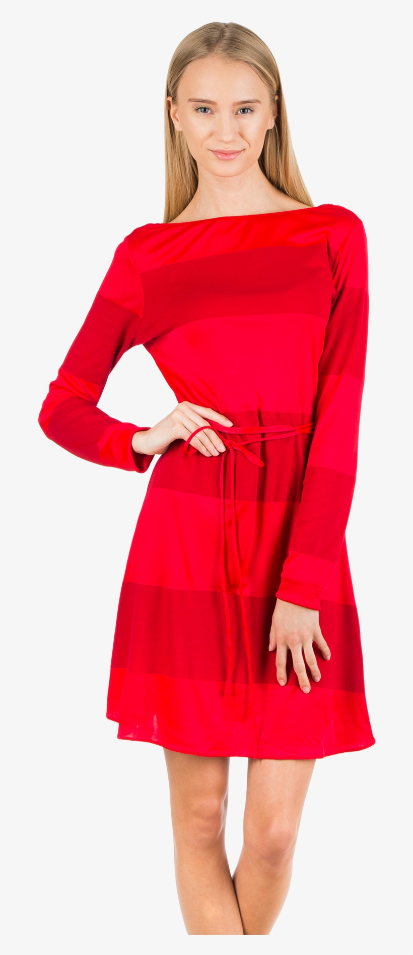 Dress Gigi Hadid Slash Nk - Chemise Rouge Longue Femme, transparent png #8409619