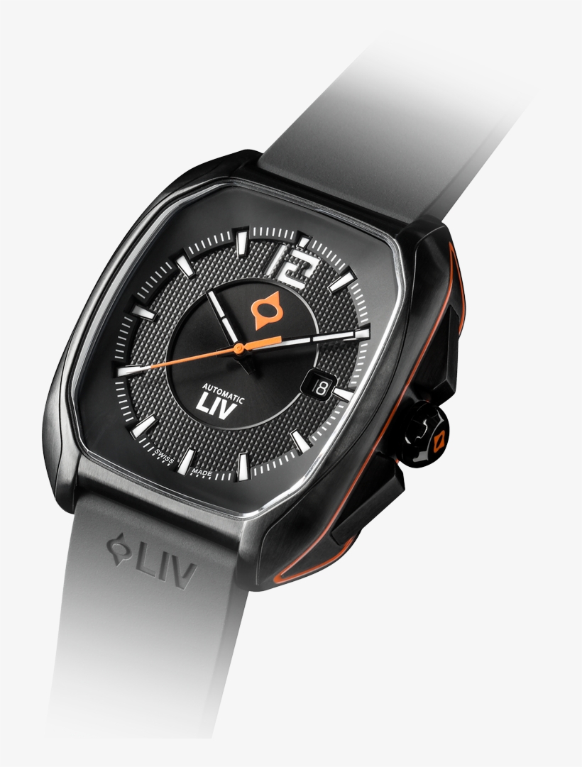 Liv Rebel-a Swiss Made 26 Jewels Automatic Black - Analog Watch, transparent png #8409650