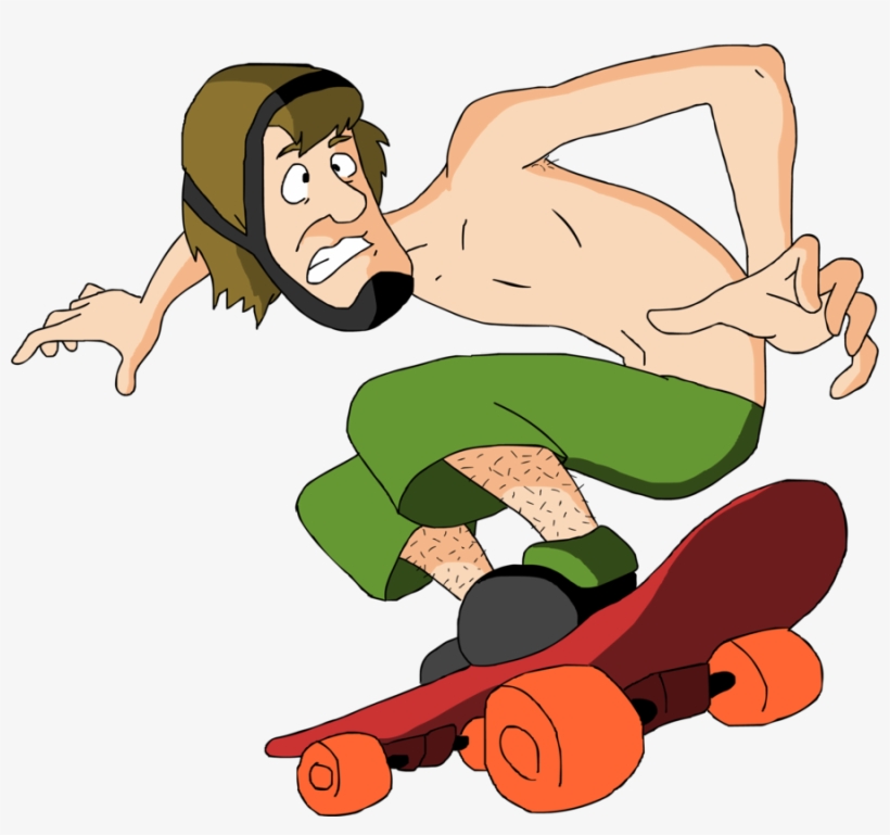 Shaggy Scooby Doo Skate, transparent png #8409801