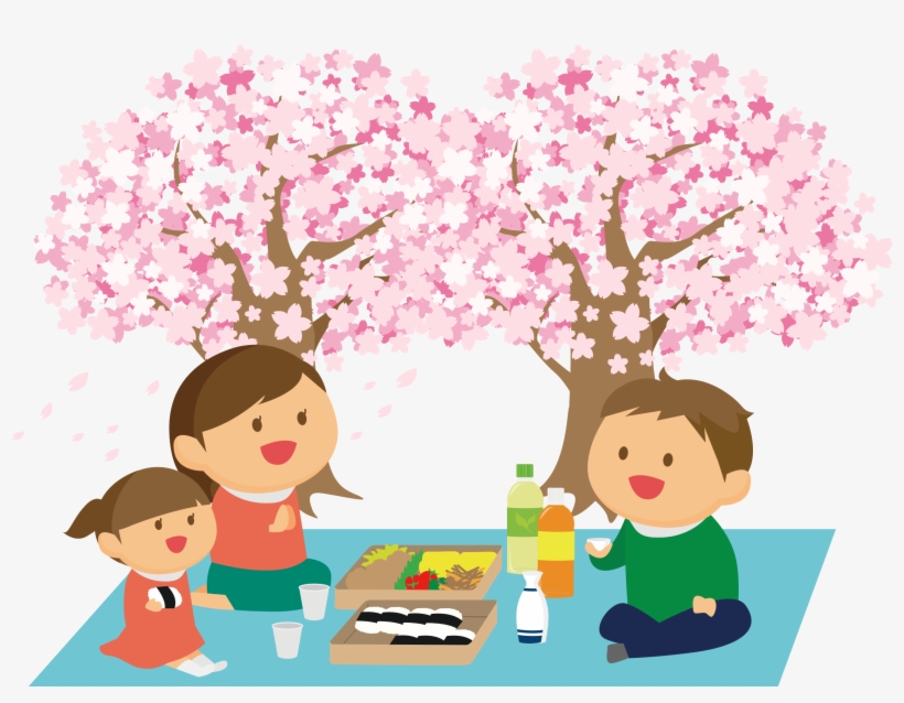 Big Image - Cherry Blossom Viewing Cartoon, transparent png #8409807
