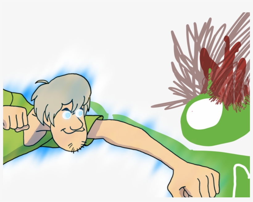 Shaggy Kills Megadom - Cartoon, transparent png #8410121