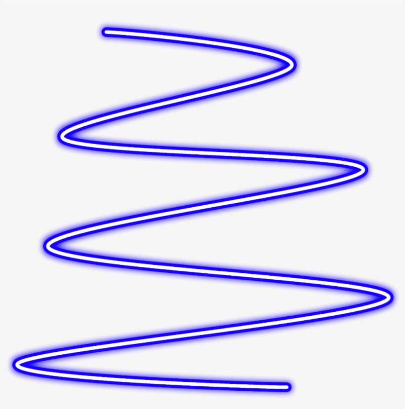 Neon Spiral Blue Line Lines Freetoedit Geometric Borde - Tan, transparent png #8410160