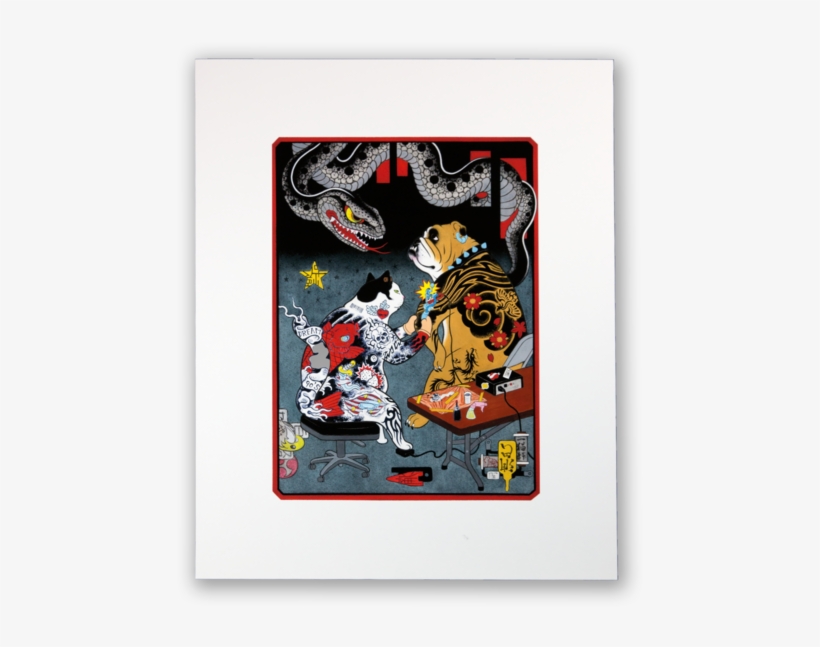 Dream Of The 90's Large Print Monmon Cats - Tattoo Convention, transparent png #8410860