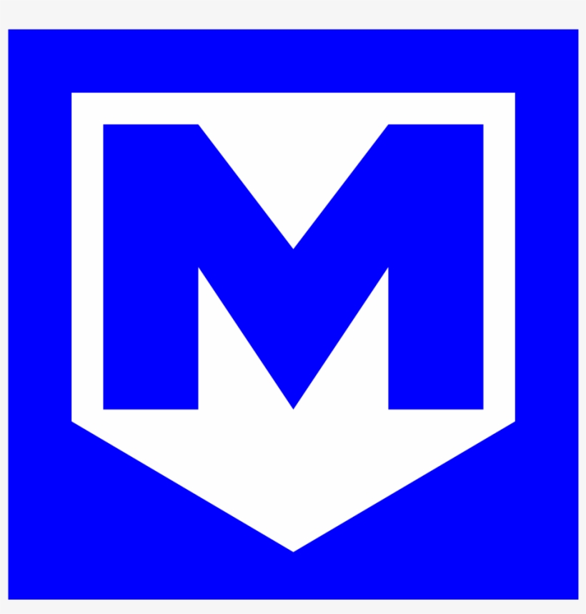 Bkv Metro Logo In The 90s Blue - 90s, transparent png #8410916