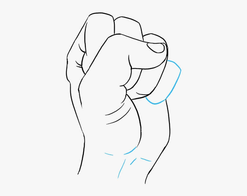 How To Draw Fist - Draw Fist, transparent png #8412222