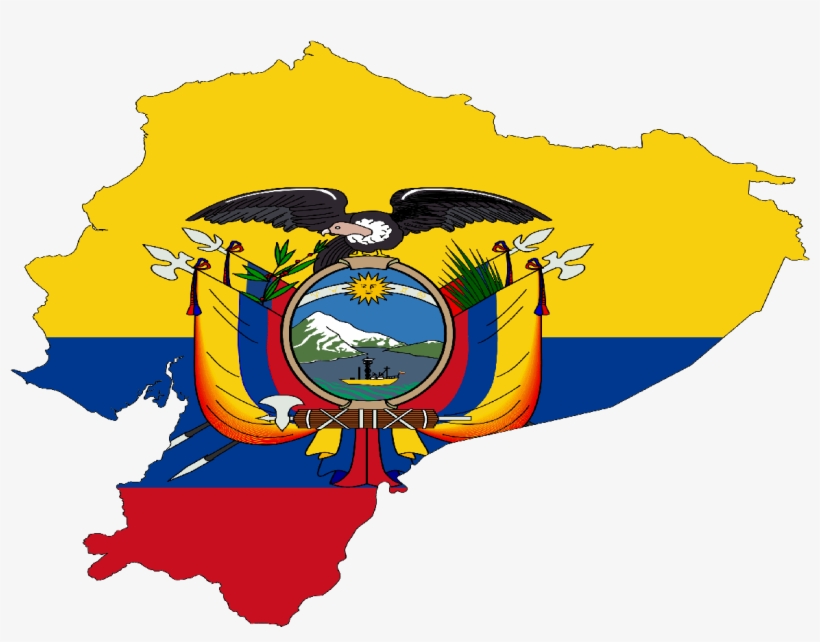 Ecuador Flag Map, transparent png #8412602
