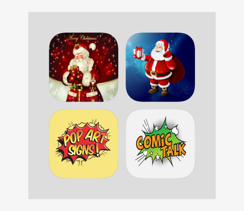 Christmas With Santa Clause Stickers 4 - Christmas Decoration, transparent png #8413178