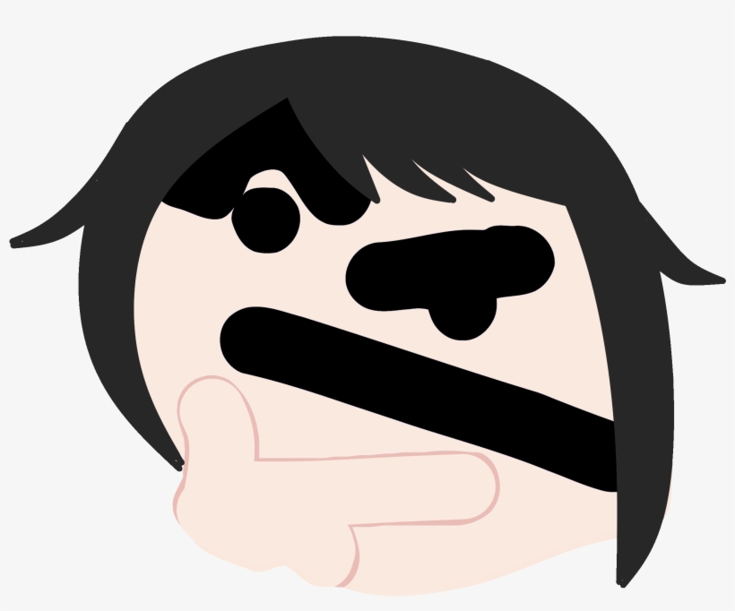 Distorted Thinking Emoji Transparent, transparent png #8413868