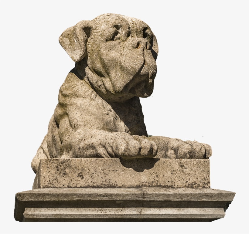 Dog, Statue, Stone, Figure, Sculpture, Bored - Statue, transparent png #8413902