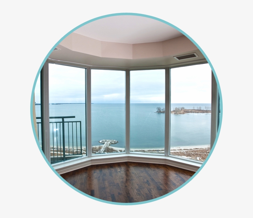 Man Installing Window Home Window View Of Beach - Window, transparent png #8414933