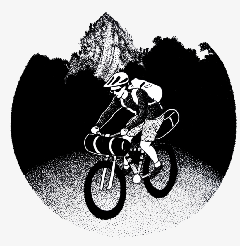 Illustrated Graphics Bicycle Icon Black White - Mountain Bike, transparent png #8415239