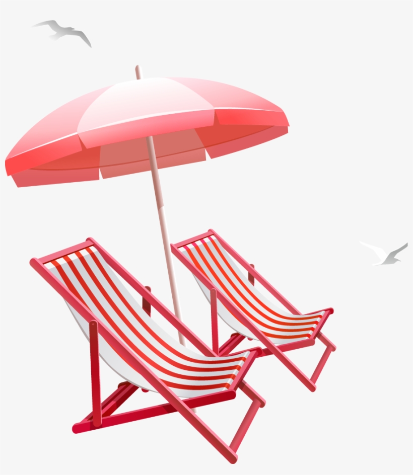 Clipart Umbrella Beach Chair - Beach Chair Png, transparent png #8416342