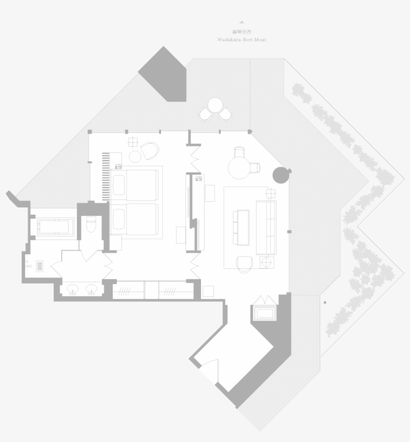 Palace Hotel Tokyo Chiyoda Suite - Floor Plan, transparent png #8416823