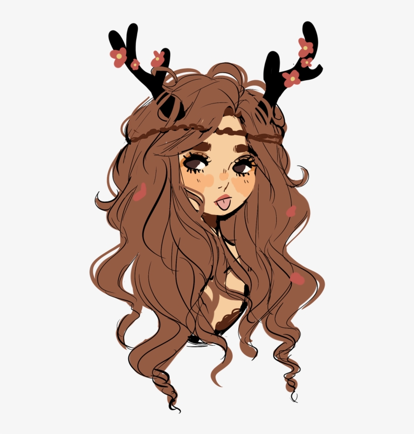 I Made A Glameow To Swap W - Brown Hair Girl Drawing, transparent png #8416919