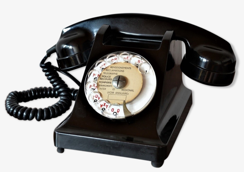 Old Phone Ptt Vintage 60's Bakelite - Corded Phone, transparent png #8417322