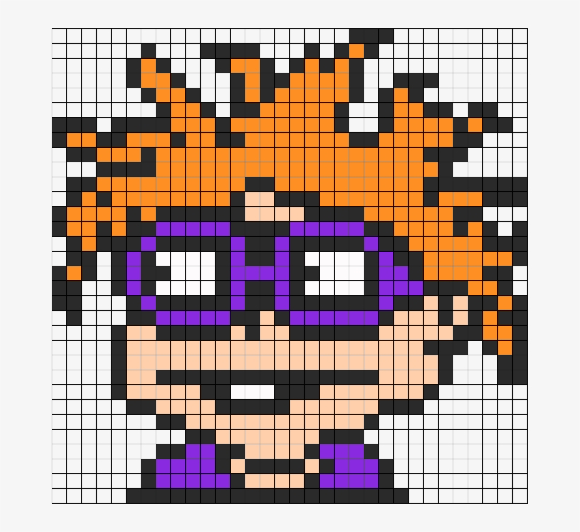 Chuckie Rugrats Perler Perler Bead Pattern / Bead Sprite - Rugrats Chucky Cross Stitch Patterns, transparent png #8418348