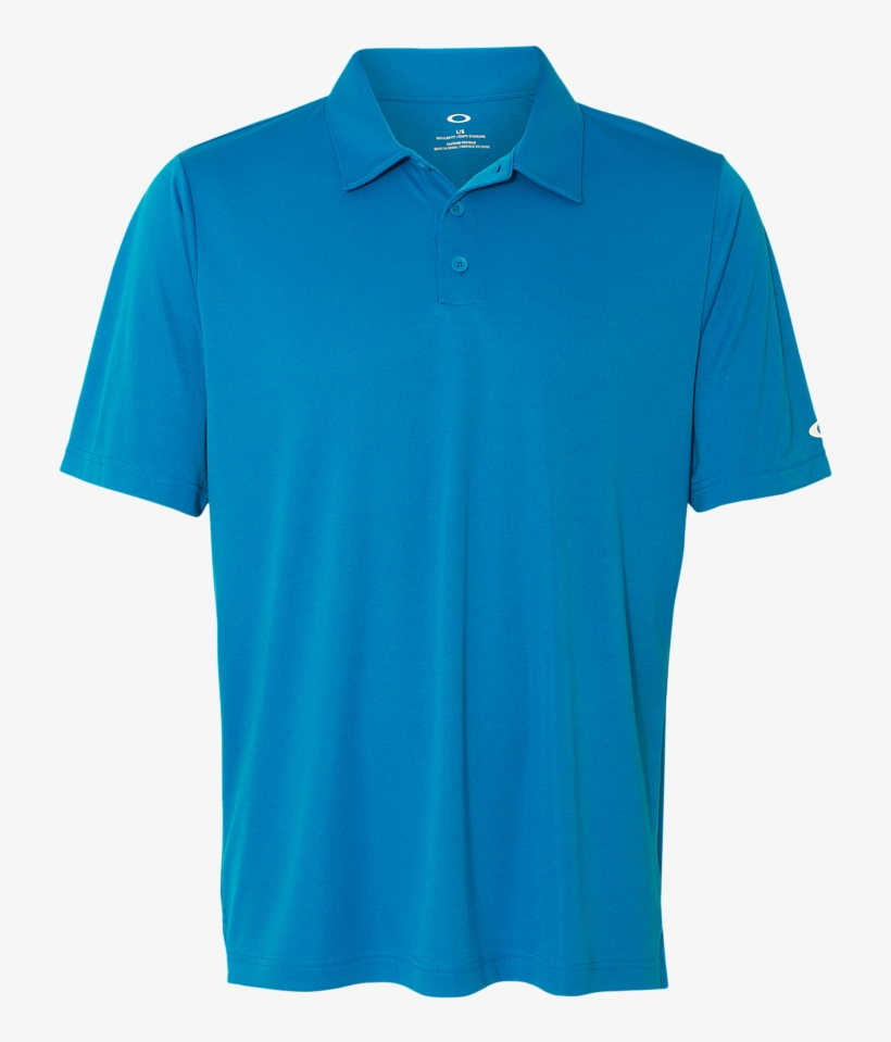 Custom Embroidered Oakley Solid Golf Polo Ozone Blue - Shirt, transparent png #8418351