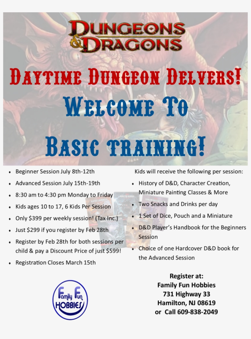 Daytime Dungeon Delvers Day Camp - Dungeons And Dragons, transparent png #8418727