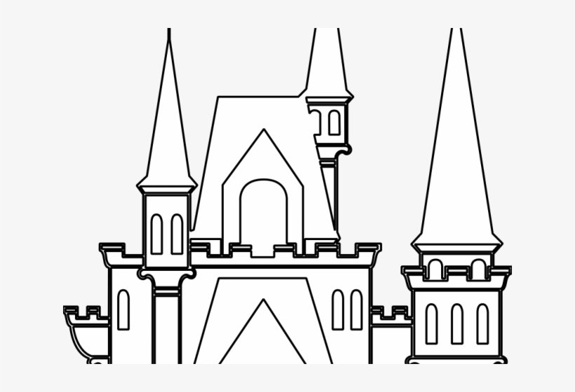 Disneyland Clipart Disney Castle - Black And White Cinderella Castle Clipart, transparent png #8419713
