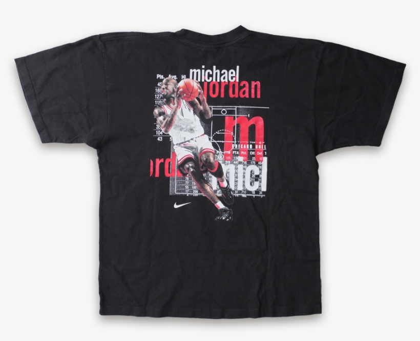 Vintage Nike Jordan T-shirt With Jumpman Logo And Back - Active Shirt, transparent png #8419922