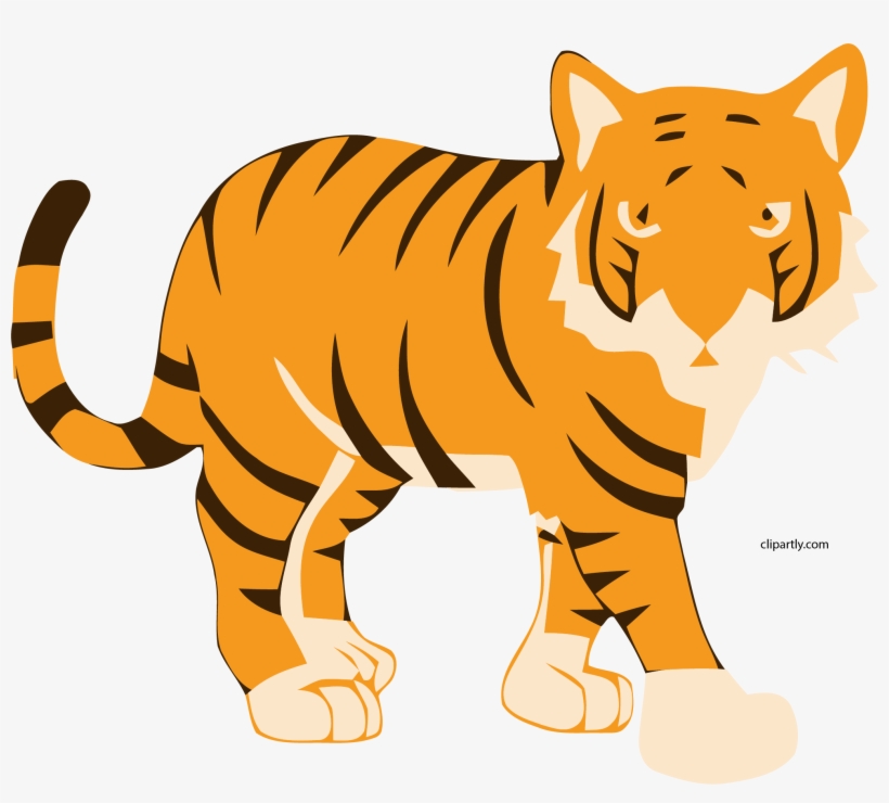 New Sitting Tiger Clipart Png New Stripped Bengal Tiger - Tiger Clipart Jpg, transparent png #8420609