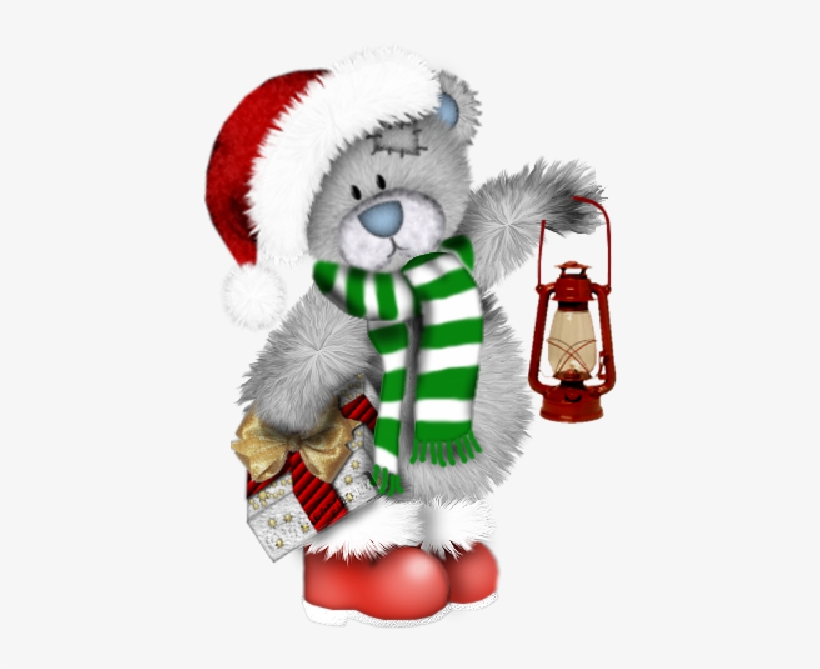 Merry Christmas - Christmas Teddy Bear Clipart, transparent png #8421449