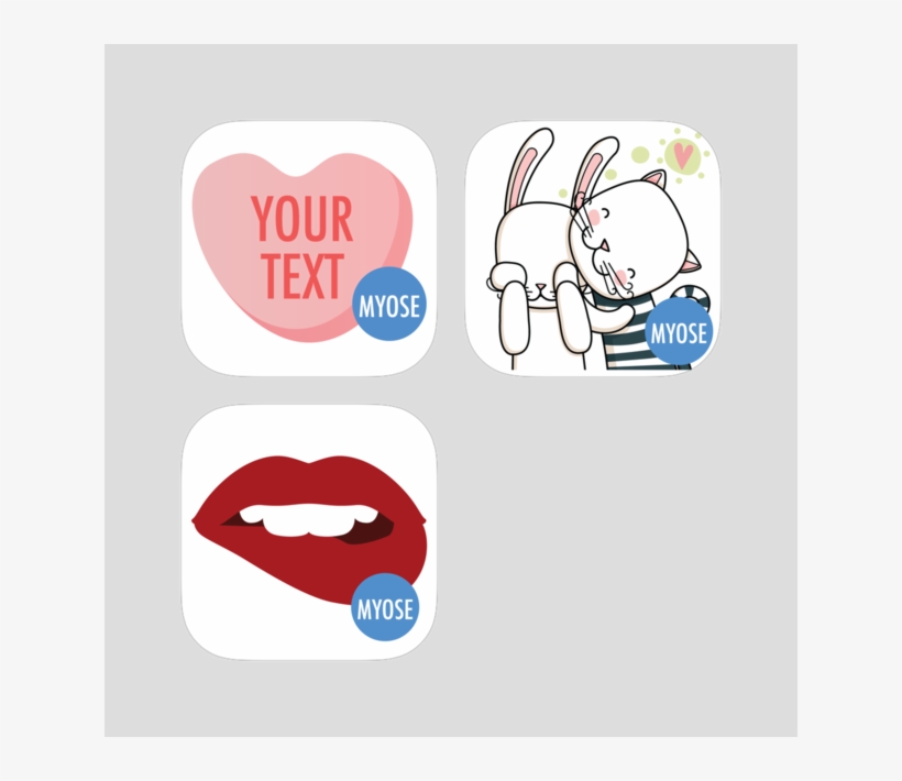 Lovey Dovey Sticker Pack For Girlfriend Boyfriend Myose, transparent png #8422345