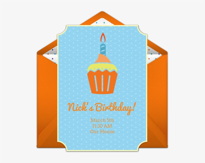 Birthday Cupcake Online Invitation - Illustration, transparent png #8423011