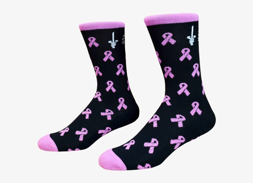 Acs Breast Cancer Awareness Socks - Sock, transparent png #8423315