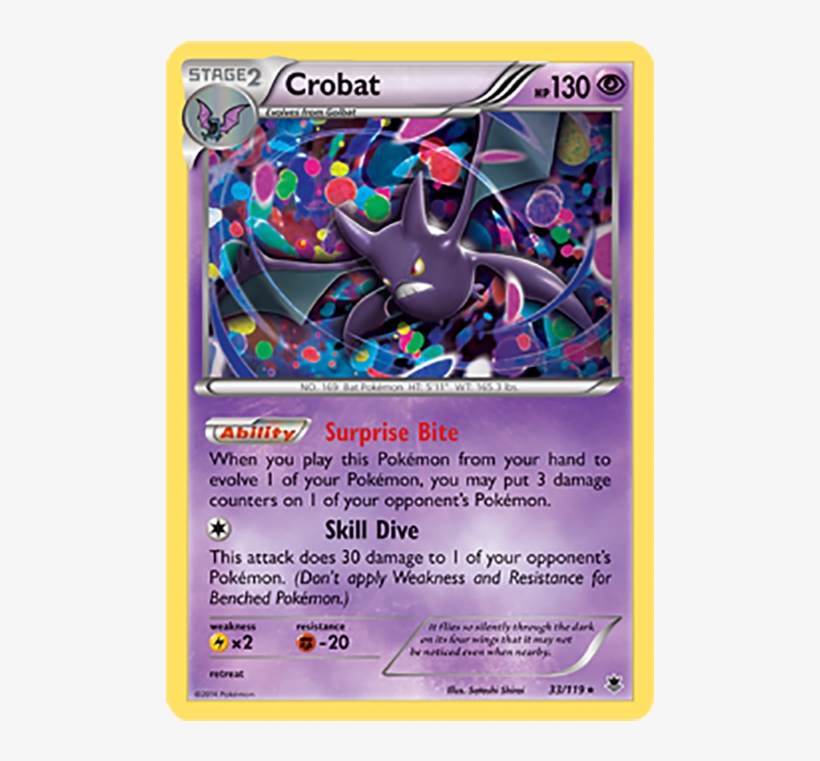 Crobat 33/119 - Pokemon That Do Damage To The Bench, transparent png #8424571