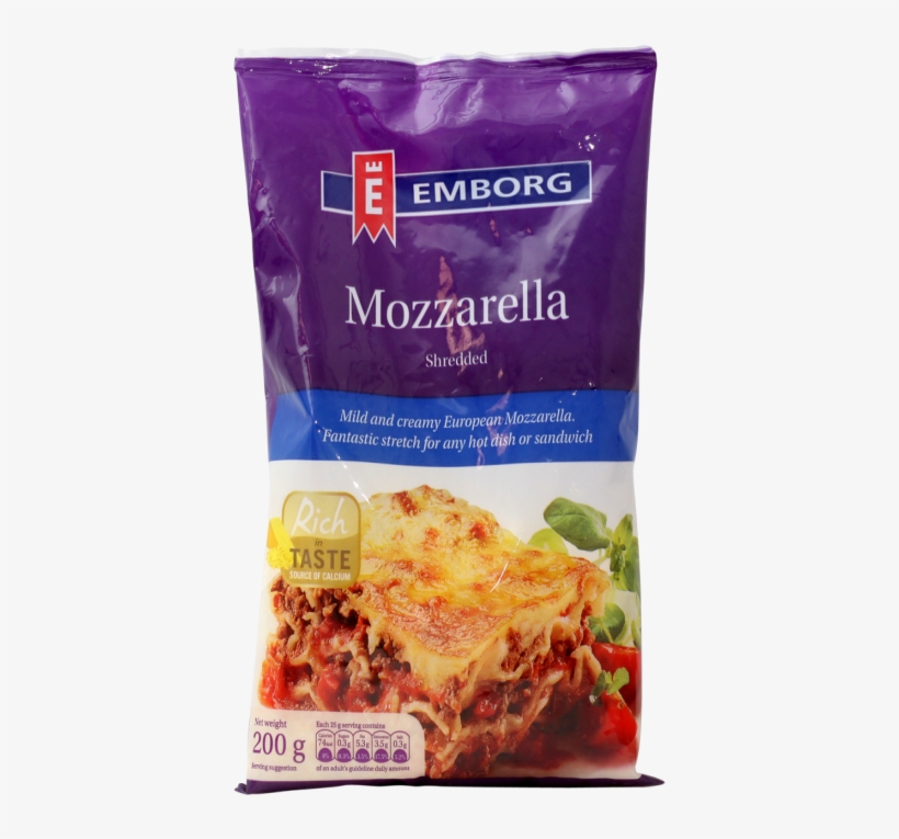 Mozzarella Cheese Shredded 200g Lasagne Free Transparent PNG