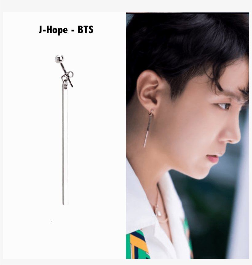 J Hope Idol Earrings, transparent png #8426991