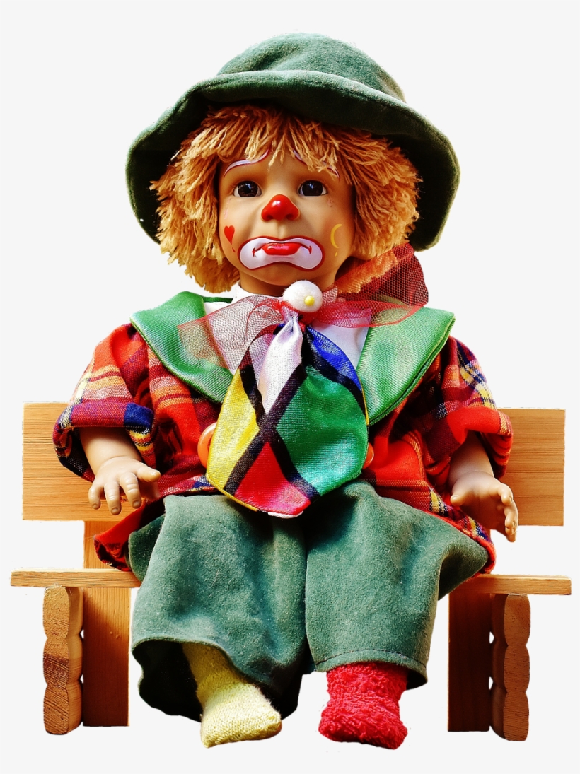 Doll Clown Sad - Clown, transparent png #8428089