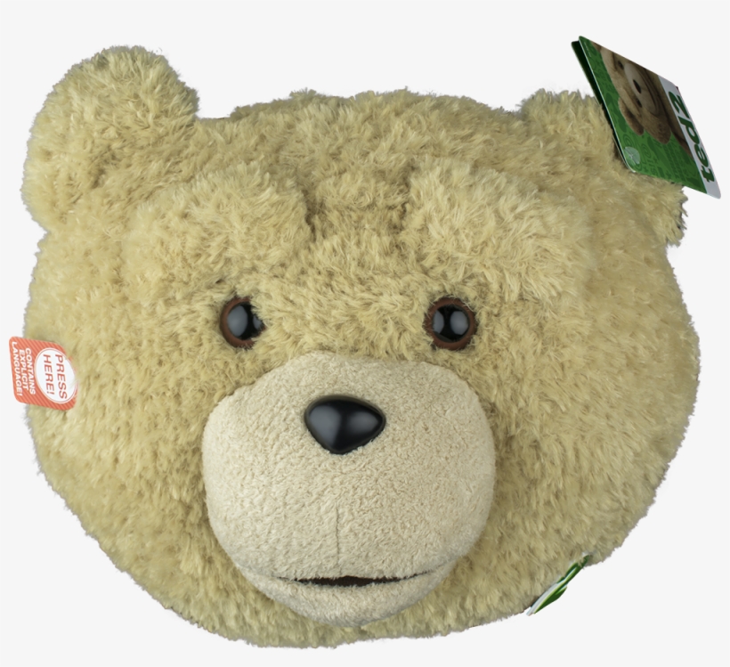 Ted Head Pillow With Sounds - Teddy Bear Head Transparent, transparent png #8428460