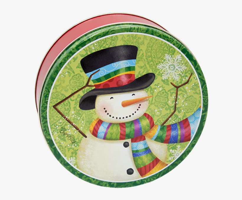 2c Scarf Snowman - Walkers Butter Shortbread In Snowman Tin, transparent png #8428490