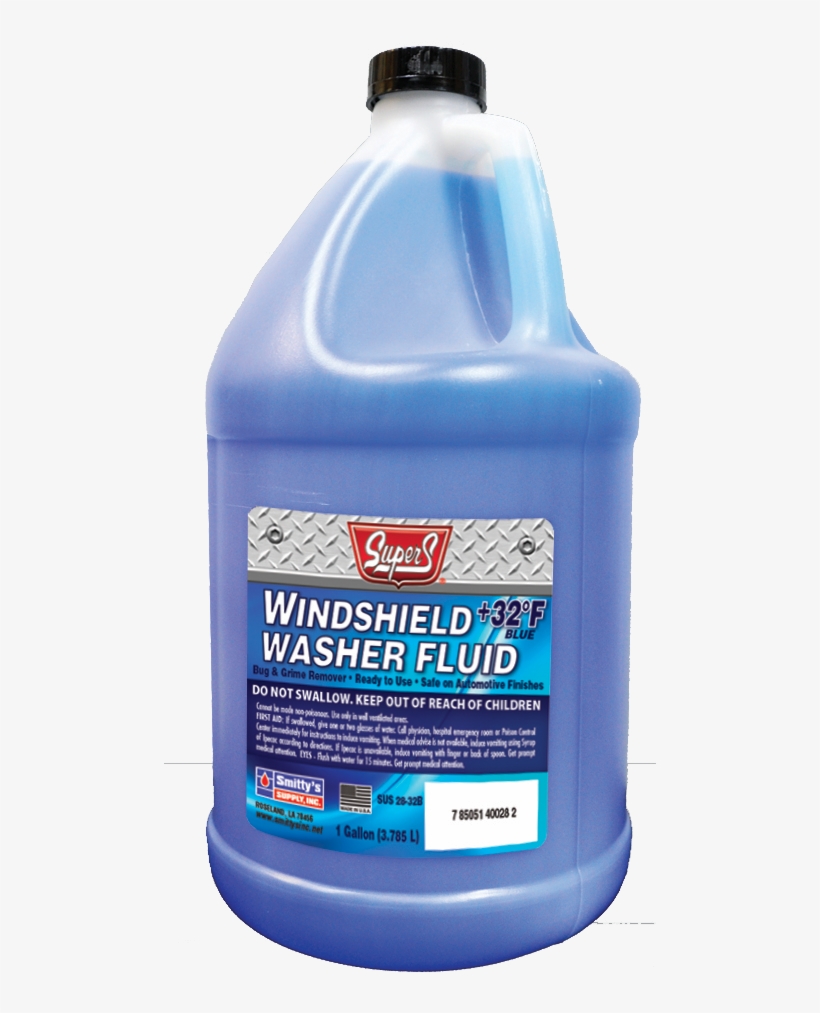 Super S 32° Blue Degree Windshield Washer Fluid - Super S, transparent png #8428542