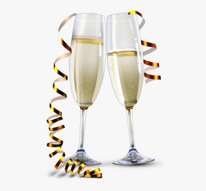 Transparent Background Champagne Glasses Png, transparent png #8430290