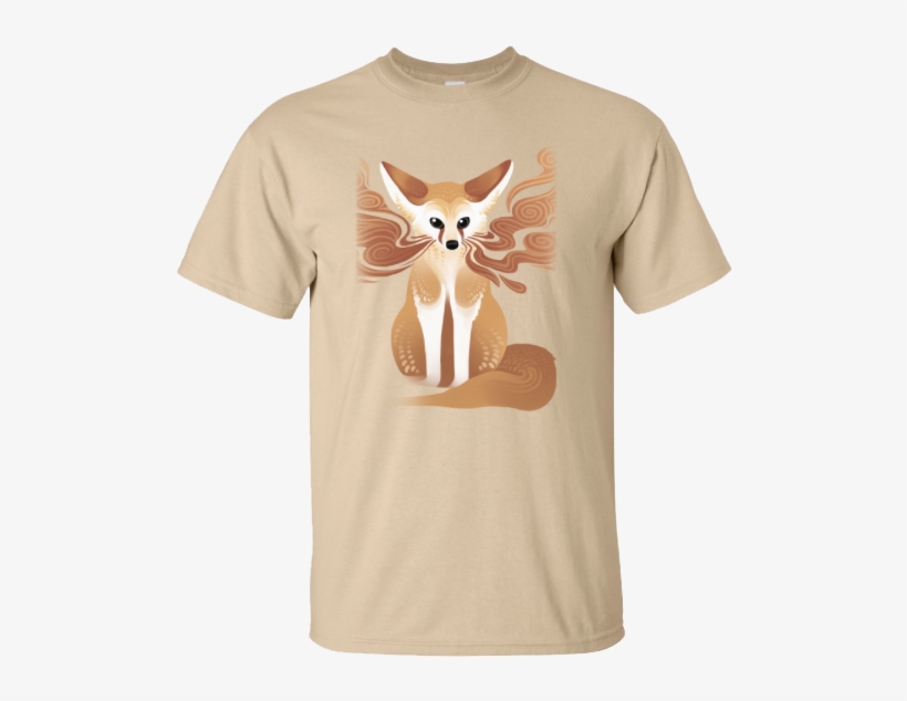 Fennec Fox Guardian T-shirt - Light Blue Plain Shirt, transparent png #8430806