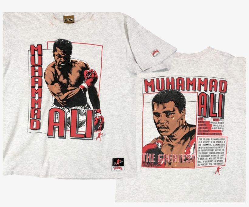 Vintage 90s Muhammad Ali Nutmeg Tee - Active Shirt, transparent png #8430808