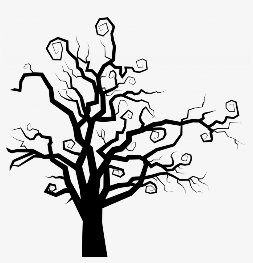 Forest Svg Tree For Free Download - Spooky Tree Silhouette Png, transparent png #8430887