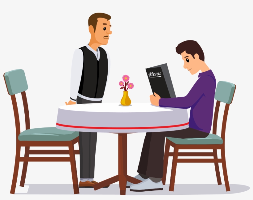 Black And White Download How To Use Ireap Pos Pro For - Waiter Taking Order At Restaurant, transparent png #8431042